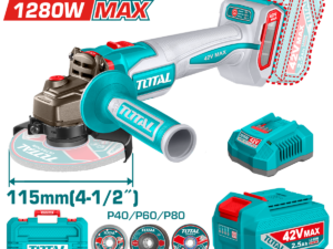 صاروخ 42 فولت TAGLI4128112 42v Cordless Angle Grinder 2 x 2.5Ah