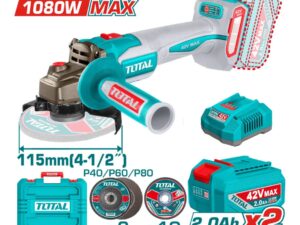 صاروخ 42 فولت مع 2 بطاريه TAGLI4108112 Cordless angle grinder 42v